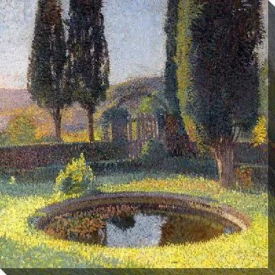 Картина Фонтан в саду