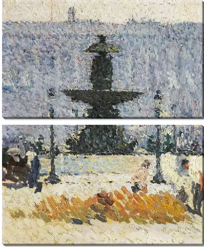 Картина Фонтан в саду