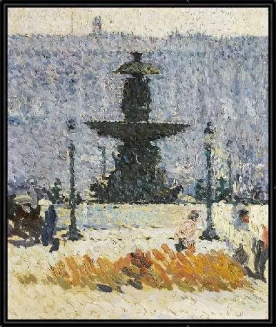 Картина Фонтан в саду