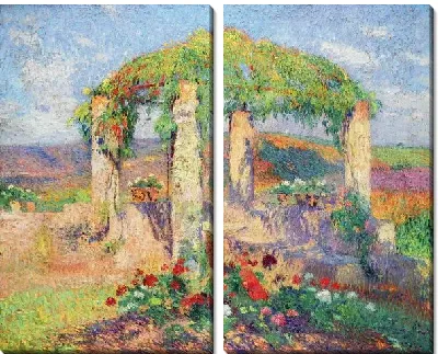 Картина Беседка осенью