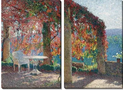 Беседка осенью