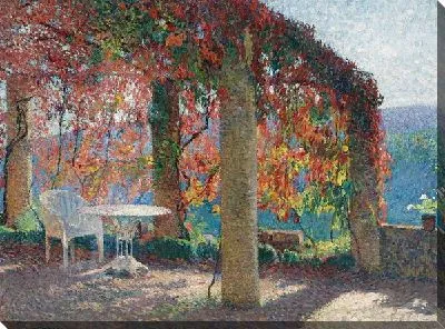 Картина Беседка осенью