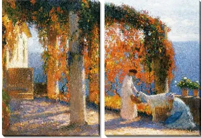 Картина Беседка осенью