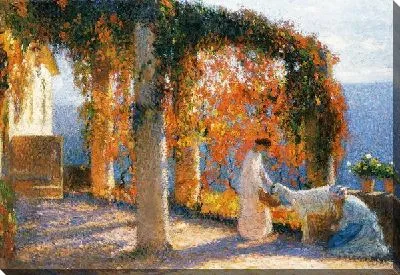 Картина Беседка осенью