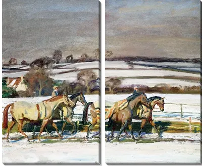 Пейзаж с лошадьми