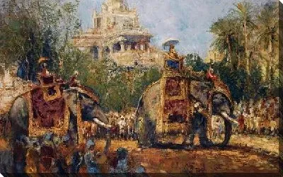 Картина Прогулка на слонах