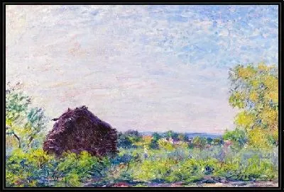 Картина Пейзаж с поленницей дров