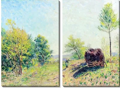 Модульная картина Поход в лес весной