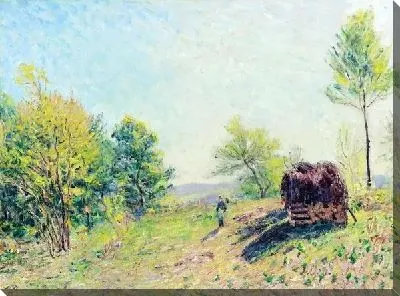 Картина маслом Поход в лес весной