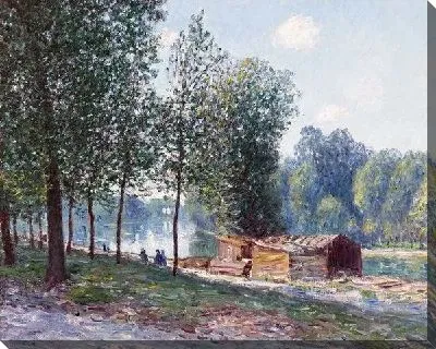 Картина маслом Побережье реки