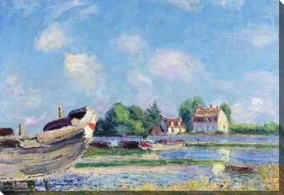 Картина маслом Лодки у реки