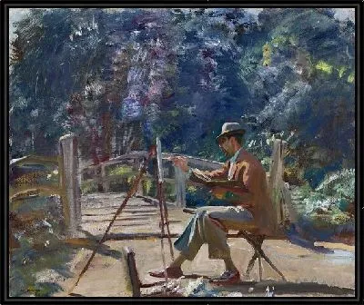 Художник рисующий мост