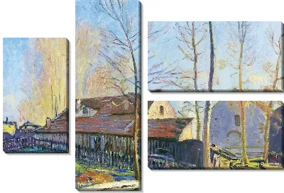 Модульная картина Мельницы в Морэт