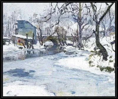 Картина Река зимой