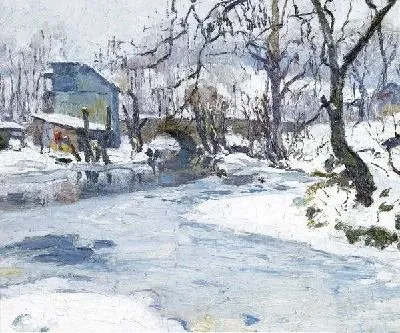 Картина Река зимой