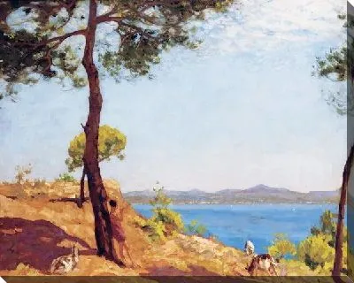 Картина Пастух и козы на берегу