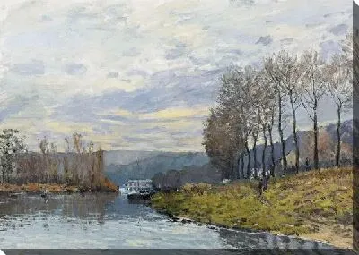 Картина маслом Осенний пейзаж с рекой