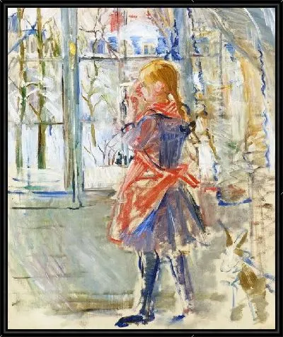 Картина Девочка в красном переднике