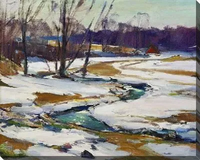 Картина Река под снегом