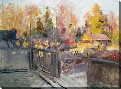 Картина Весна в деревне