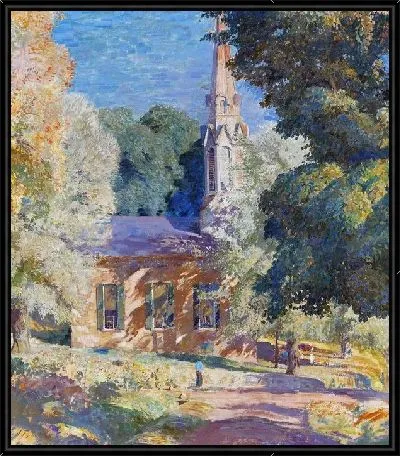 Пейзаж с церковью