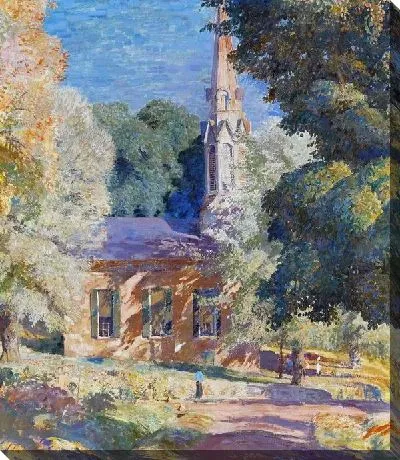 Пейзаж с церковью