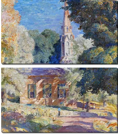 Пейзаж с церковью