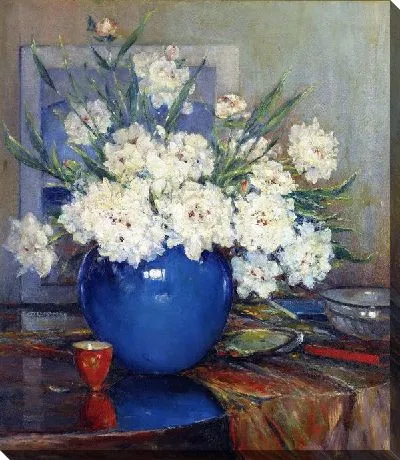 Картина Цветы в синей вазе