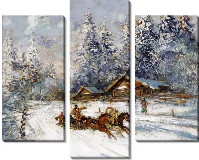 Тройка в зимний день