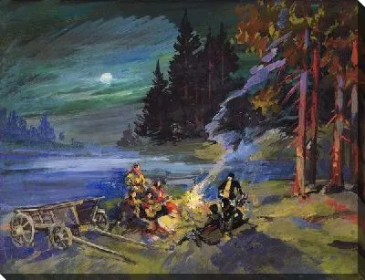 Картина Возле костра