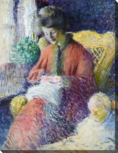 Картина Вышивающая женщина