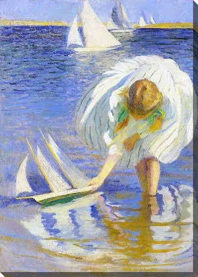 Картина Девочка с игрушечной лодкой