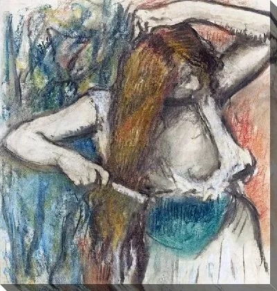 Картина Женщина расчесывающая волосы