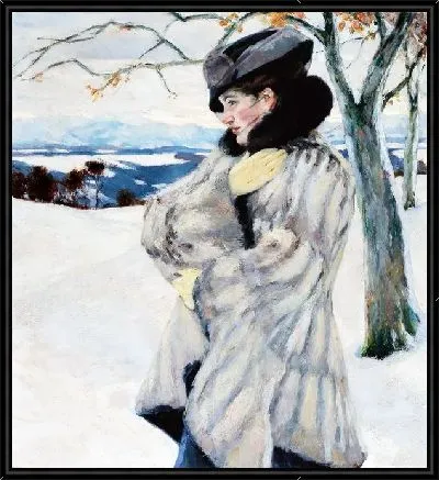 Женщина в меховом пальто