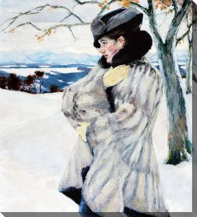 Женщина в меховом пальто