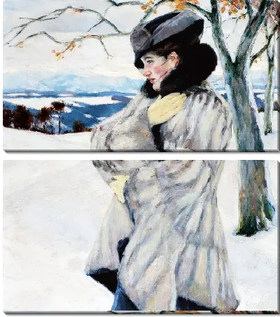 Женщина в меховом пальто