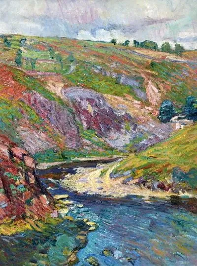 Картина Река весной