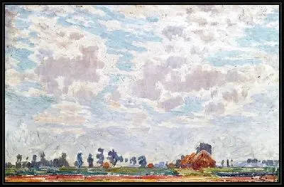 Облака над фермой в Бельгии