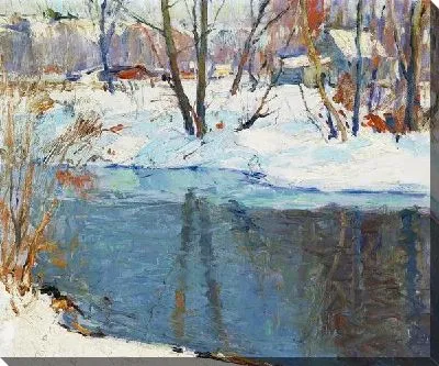 Зимний пейзаж с рекой