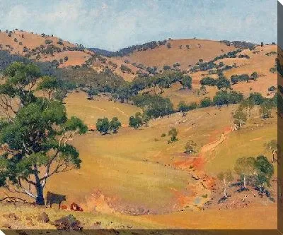 Летний пейзаж с холмами