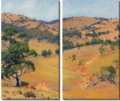 Летний пейзаж с холмами