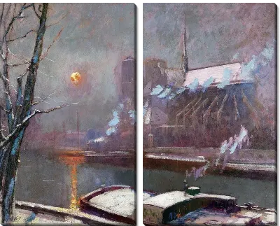 Картина Зимний закат
