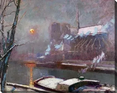 Картина Зимний закат