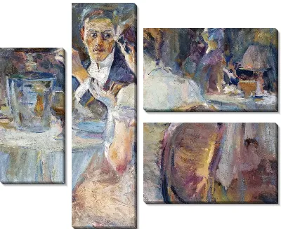 Картина В парижском кафе