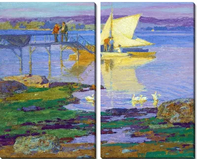 Картина Лодки у причала №11