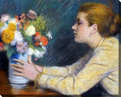 Картина Женщина с букетом цветов