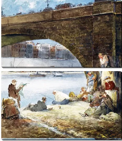 Картина Рыбаки на Сене