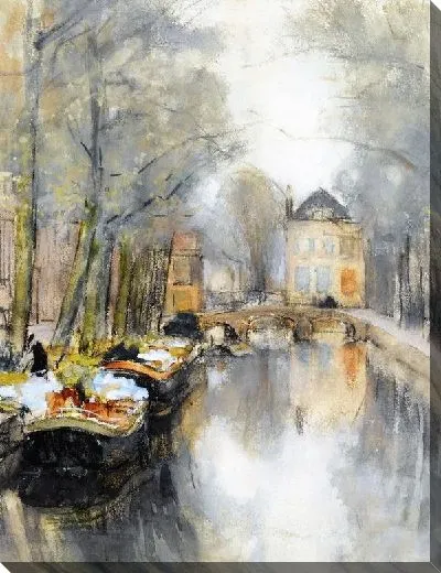 Картина Лодки на канале