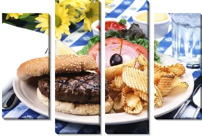Модульная картина Гамбургер №18