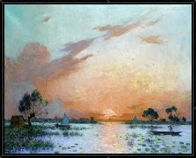 Закат на реке